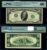 FR. 2012 E $10 1950-B Federal Reserve Note Richmond E-B Block Gem PMG CU66 EPQ