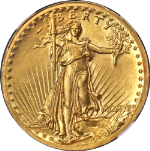 1907 Saint-Gaudens Gold $20 High Relief Wire Rim NGC MS63 Key Date Strong Strike