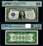 FR. 1601 $1 1928-A Silver Certificate A-B Block Choice PMG CU64 EPQ