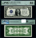 FR. 1600 $1 1928 Silver Certificate H-A Block Choice PMG CU64 EPQ