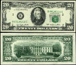 FR. 2072 B $20 1977 Federal Reserve Note New York B-E Block Gem CU