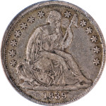 1839-O Seated Liberty Dime &#39;No Drapery&#39; ANACS VF25 Superb Eye Appeal