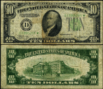 FR. 2006 D* $10 1934 Federal Reserve Note Non-Mule Cleveland D-* Block Fine Star