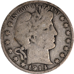 1914-S Barber Half Dollar