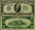 FR. 2006 D* $10 1934-A Federal Reserve Note Non-Mule Cleveland D-* Block Fine+ Star