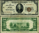 FR. 1870 A $20 1929 Federal Reserve Bank Note Boston A-A Block VF