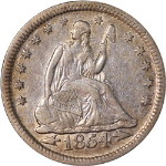 1854-P Seated Liberty Quarter - Arrows At Date