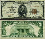 FR. 1850 J $5 1929 Federal Reserve Bank Note Kansas City J-A Block VF