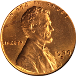 1939-S Lincoln Cent PCGS MS66RD