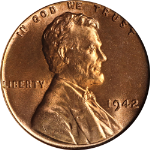 1942-P Lincoln Cent PCGS MS66RD