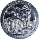 2010 Yellowstone National Park ATB 5 Ounce Silver PCGS Choice BU First Strike