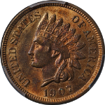 1907 Indian Cent PCGS MS64 RB Great Eye Appeal Nice Strike