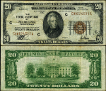 FR. 1870 C $20 1929 Federal Reserve Bank Note Philadelphia C-A Block VF
