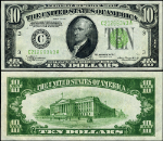 FR. 2005 C $10 1934 Federal Reserve Note Non-Mule Philadelphia C-A Block DGS AU
