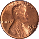 1982-D Lincoln Cent Bronze PCGS MS65RD
