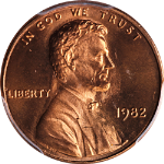 1982-P Lincoln Cent Zinc Small Date PCGS MS66RD