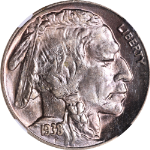 1938-D/S Buffalo Nickel FS-512 CAC Sticker NGC MS67 Superb Eye Appeal