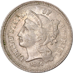 1866 Three (3) Cent Nickel