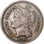 1870 Three (3) Cent Nickel