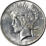 1923-D Peace Dollar PCGS MS62 OGH Great Eye Appeal Strong Strike