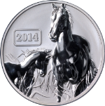 2014 Tokelau Islands Silver $5 Horse PCGS Reverse Proof 70 First Strike