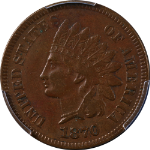 1870 Indian Cent PCGS XF40 Superb Eye Appeal Nice Strike