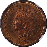 1876 Indian Cent NGC MS63 RB Great Eye Appeal Strong Strike