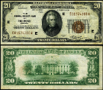 FR. 1870 E $20 1929 Federal Reserve Bank Note Richmond E-A Block VF