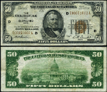 FR. 1880 D $50 1929 Federal Reserve Bank Note Cleveland D-A Block VF+