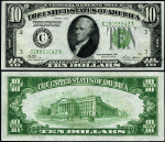 FR. 2002 C $10 1928-B Federal Reserve Note Philadelphia C-A Block DGS AU