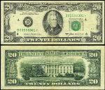 FR. 2075 D* $20 1985 Federal Reserve Note Cleveland D-* Block Fine Star