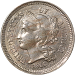 1866 Three (3) Cent Nickel