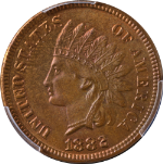 1882 Indian Cent PCGS MS64 RB Great Eye Appeal Strong Strike
