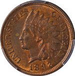 1892 Indian Cent PCGS MS63 RB Great Eye Appeal Strong Strike