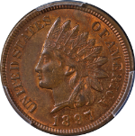 1897 Indian Cent PCGS MS63 RB Nice Eye Appeal Nice Strike