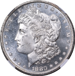 1880-S Morgan Silver Dollar NGC MS65+ Blazing White Gem Superb Eye Appeal