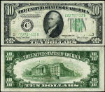 FR. 2009 C $10 1934-D Federal Reserve Note Philadelphia C-B Block XF