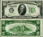 FR. 2006 DM $10 1934-A Federal Reserve Note Mule Cleveland D-A Block AU