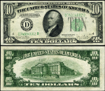 FR. 2009 D $10 1934-D Federal Reserve Note Cleveland D-B Block XF+