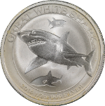 2014-P Australia Silver 50 Cents Great White Shark PCGS MS70