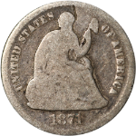 1871-P Seated Liberty Half Dime