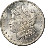 1885-S Morgan Silver Dollar PCGS MS62 Blast White Great Eye Appeal