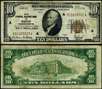 FR. 1860 A $10 1929 Federal Reserve Bank Note Boston A-A Block
