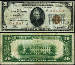 FR. 1870 J $20 1929 Federal Reserve Bank Note Kansas City J-A Block