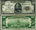 FR. 1880 D $50 1929 Federal Reserve Bank Note Cleveland D-A Block