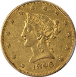 1846-P Liberty Gold $10 PCGS XF Details Key Date Nice Eye Appeal Nice Strike