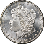 1890-CC Morgan Silver Dollar PCGS MS64 Blazing White Gem Strong Strike