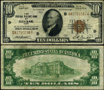 FR. 1860 D $10 1929 Federal Reserve Bank Note Cleveland D-A Block VF