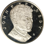1973 John F Kennedy Sterling Silver Memorial Medal .925 Fine 2.08 Ounce OGP COA