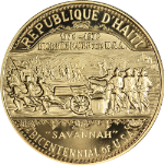 1974 Haiti Gold Proof 1000 Gourdes - United States BiCentennial - .900 Fine